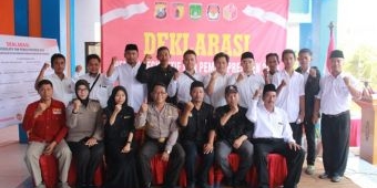 Wujudkan Pemilu 2019 Aman dan Sejuk, Kecamatan Pasrepan Gelar Deklarasi Damai