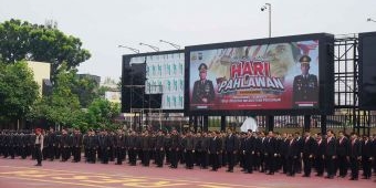Gelar Upacara Hari Pahlawan, Wakapolres Sidoarjo Tekankan Semangat Pengabdian