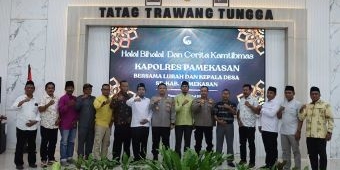 Gelar Halalbihalal Bersama Kades, Polres Pamekasan Sharing Kamtibmas