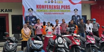 Selama Januari 2025, Polres Bangkalan Ungkap 8 Kasus Curanmor, Amankan 9 Tersangka dan 2 Penadah