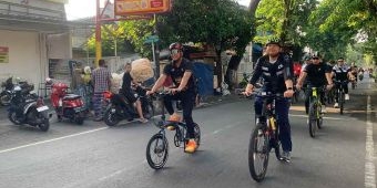 Kapolres Mojokerto Kota Gowes Sapa Warga dan Pantau Kamtibmas