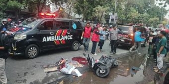 Motor Terseruduk Truk Molen di Perempatan Gedangan, Dua Anak Jadi Korban MD