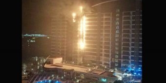 Palm Jumeirah, Gedung Pencakar Langit di Pulau Buatan Negara Dubai Terbakar