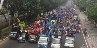 3.736 Personel Diterjunkan saat Peringatan May Day 2025 di Surabaya
