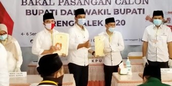 Diusung PKB dan PKS, Alfan-Zaenal Daftar ke KPU Trenggalek