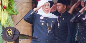 Pimpin Upacara Hari Jadi ke-80 Jawa Timur, Khofifah Ungkap Filosofi Kerja 'Jatim Bisa'