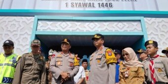 Bersama Wabup dan Kapolres Kediri, Kapolda Jatim Cek Kesiapan Pos Mengkreng Hadapi Arus Mudik