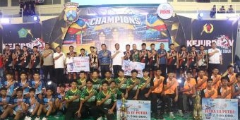 Forkopimda Sidoarjo Bersama Kapolda Jatim Hadir di Puncak Acara Kejurprov Bola Voli U-15