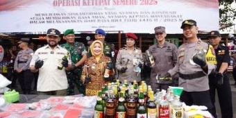 Polres Batu Musnahkan Beragam Barang Bukti Hasil Operasi Pekat Semeru 2025