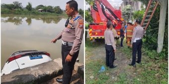 Polsek Wiyung Ungkap Kronologi Mobil Listrik Terjun ke Sungai, Pengemudi Ngaku Ingat Mendiang Suami