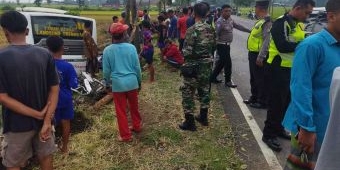 Hindari Tabrakan, Bus Harapan Jaya Banting Setir Masuk ke Sawah