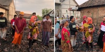 Rumah Warga Modo Kebakaran, Wabup Kartika Datang Berikan Bantuan