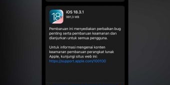 Apple Luncurkan iOS 18.3.1, Perbaiki Bug dan Tingkatkan Keamanan