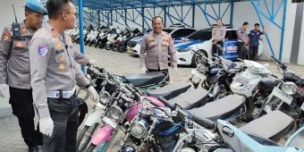 Diduga Mau Digunakan Balap Liar, Polres Kediri Amankan 26 Motor