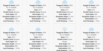 Cuaca Kota Blitar Hari ini Sabtu, 15 Februari 2025: Diperkirakan Berawan dengan Suhu 24-30 °C