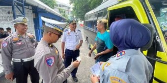 Satlantas Polres Pasuruan Gelar Ramp Check di Terminal Pandaan