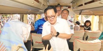96 Bus Mudik Bareng Gratis Diberangkatkan, Pj. Gubernur Adhy Harap Tahun Depan Armada Meningkat