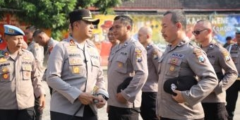 Pimpin Apel di Mapolsek Plemahan, Kapolres Kediri Minta Tingkatkan Layanan ke Masyarakat