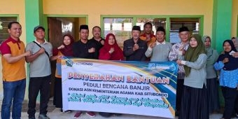 Kemenag Situbondo Aksi Peduli Banjir Besuki dan Banyuglugur