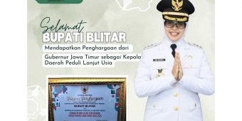 Bupati Rini Syarifah Terima Penghargaan Kepala Daerah Peduli Lanjut Usia dari Pj Gubernur Jatim