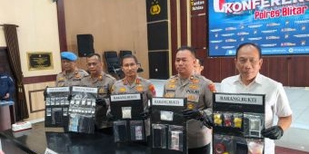 Ungkap Jaringan Narkoba Lintas Wilayah, Polres Blitar Kota Sita Ribuan Pil Dobel L dan Sabu