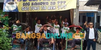Sasar Tukang Becak di Sekitar Pelabuhan Gresik, RGS Indonesia Kampanyekan Prabowo-Gibran