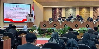 DPRD Tuban Gelar Rapat Paripurna, Bupati Lindra Pidato Perdana