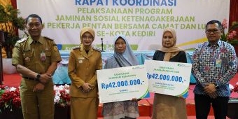 Wali Kota Kediri Pastikan Pekerja Rentan Terlindungi Jaminan Sosial