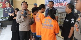 Polres Sidoarjo Amankan 4 Pelaku Jaringan Narkoba Internasional Beserta 1,5Kg Sabu