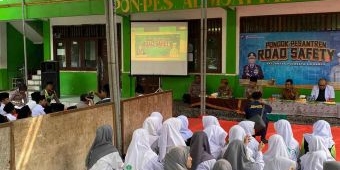 Satlantas Polresta Sidoarjo Gelar Kegiatan di Ponpes Al Muayyad Tanggulangin