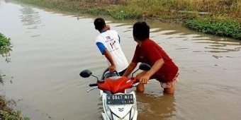 Motor Milik Korban Pencurian Nyemplung ke Sungai di Sidoarjo