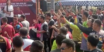 Sambut HUT Ke-77 Bhayangkara, Polres Madiun Kota Gelar Gowes Bersama dan Lomba Drumband