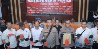 Polres Blitar Kota Amankan 13 Tersangka Pengeroyokan hingga Pengancaman