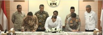 Irjen Kementerian ATR BPN Saksikan Teken SKB Timnas PK dan Pelaksanaan Aksi Cegah Korupsi 2025–2026