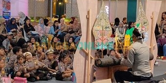 Wayang Edukasi Pola Hidup Sehat Warnai HUT Bhayangkari di Kediri