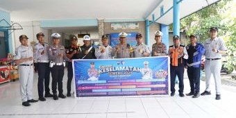 Satlantas Polres Mojokerto Kota Lakukan Ramp Check Bus di Terminal Kertajaya