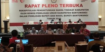 Hasil Rapat Pleno KPU, Paslon Ipuk-Sugirah Unggul Tipis di Pilkada Banyuwangi 2020