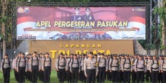 Pastikan Kesiapan Pengamanan Pilkada 2024, Polres Madiun Gelar Apel Pergeseran Pasukan