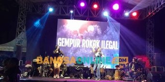 Satpol PP Kabupaten Malang dan Bea Cukai Sosialisasikan Gempur Rokok Ilegal lewat Konser