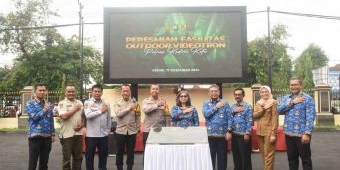 Outdoor Videotron di Mapolres Kediri Kota Diresmikan