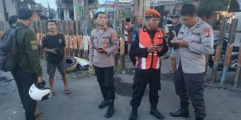 Pesepeda di Sidoarjo Tersambar Kereta Api