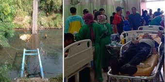 Jembatan Gantung Putus di Probolinggo, 40 Siswa SMPN 1 Pajarakan Dievakuasi, 14 Orang Dibawa ke RS