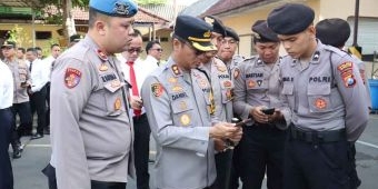 Instruksi Kapolri, Kapolres Mojokerto Kota Periksa HP Anggota