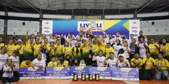Voli Putri Petrokimia Gresik PI Hattrick Juarai Livoli Divisi Utama 2025