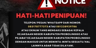 Kejari Probolinggo Imbau Masyarakat Waspada Penipuan via WA yang Mengatasnamakan Kajari