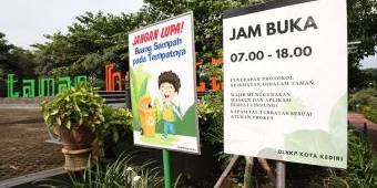 Taman Kota Dibuka Kembali, Kepala DLHKP Kota Kediri: Pengunjung Wajib Taat Prokes