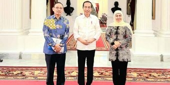 Bertemu Presiden Jokowi, Khofifah dan Rektor Unair Serahkan Konsep untuk Indonesia Maju 2034