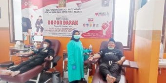 Peduli Sesama, Puluhan Pesilat PSHT Tuban Gelar Aksi Donor Darah
