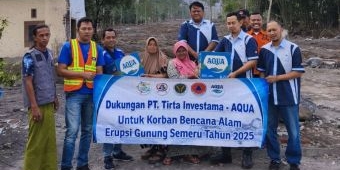 Sinergi BPBD, FPRB dan Aqua Pasuruan Salurkan Bantuan untuk Warga Terdampak Erupsi Semeru