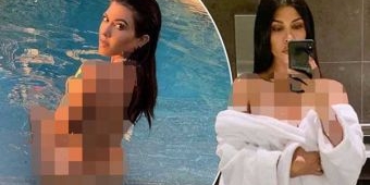 ​Kourtney Kardashian Pilih Berenang Telanjang di Kolam Hotel